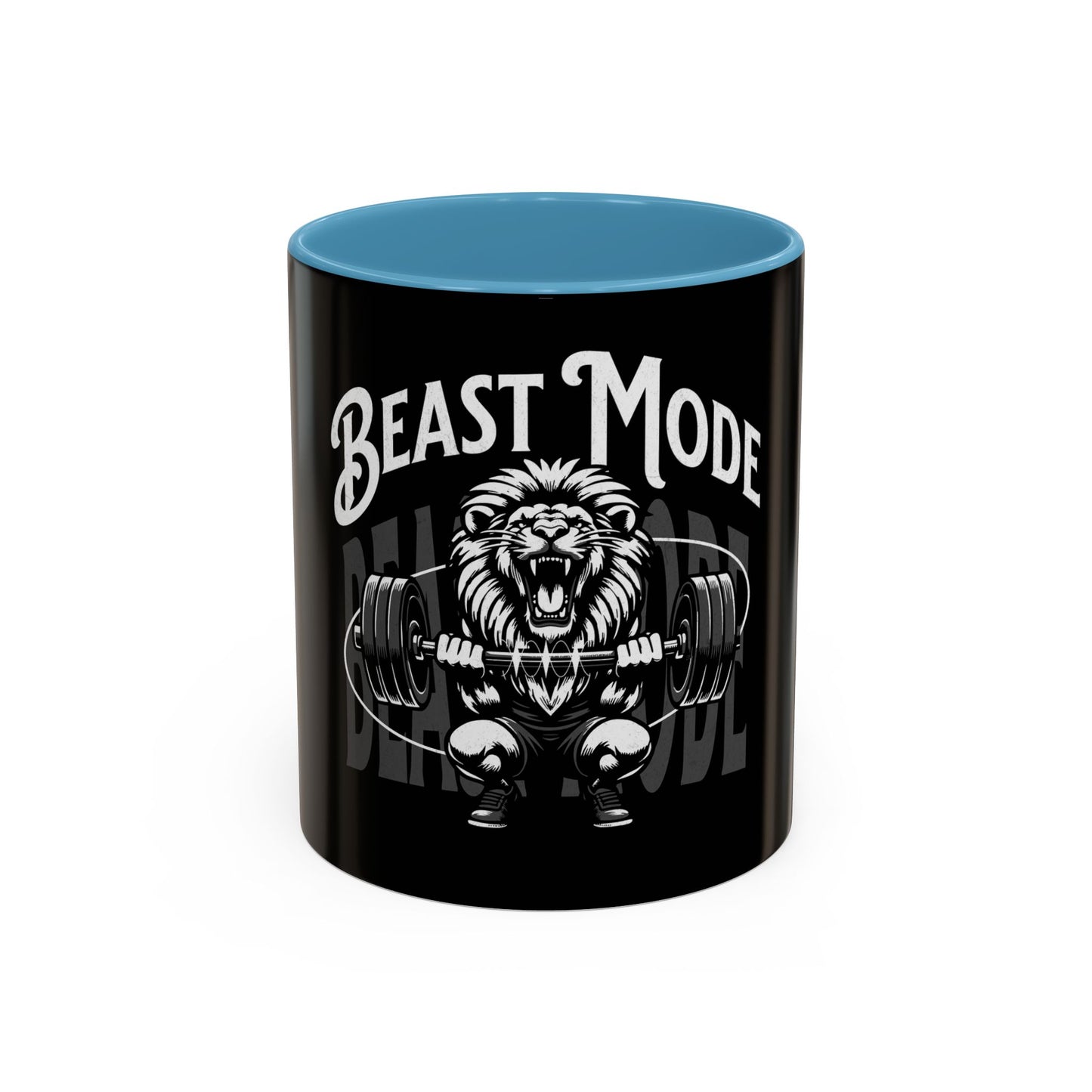 Beast Mode Accent Coffee Mug - Motivational Fitness Mug for Gym Lovers