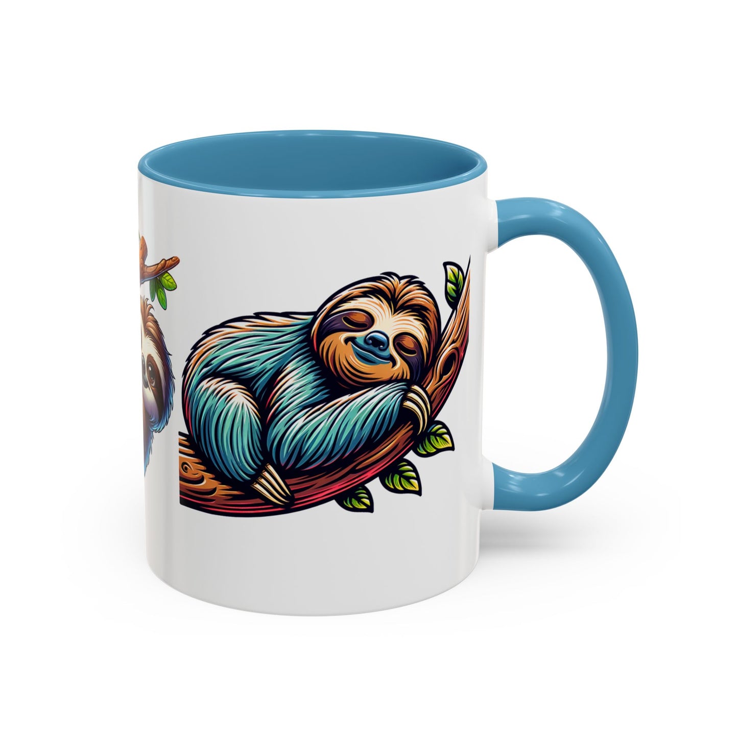 Sloth-Themed Accent Coffee Mug - Fun and Cute Design for Animal Lovers!