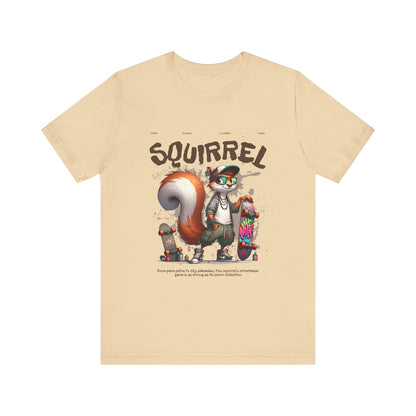 Cool Squirrel Graphic Tee for Skateboard Enthusiasts