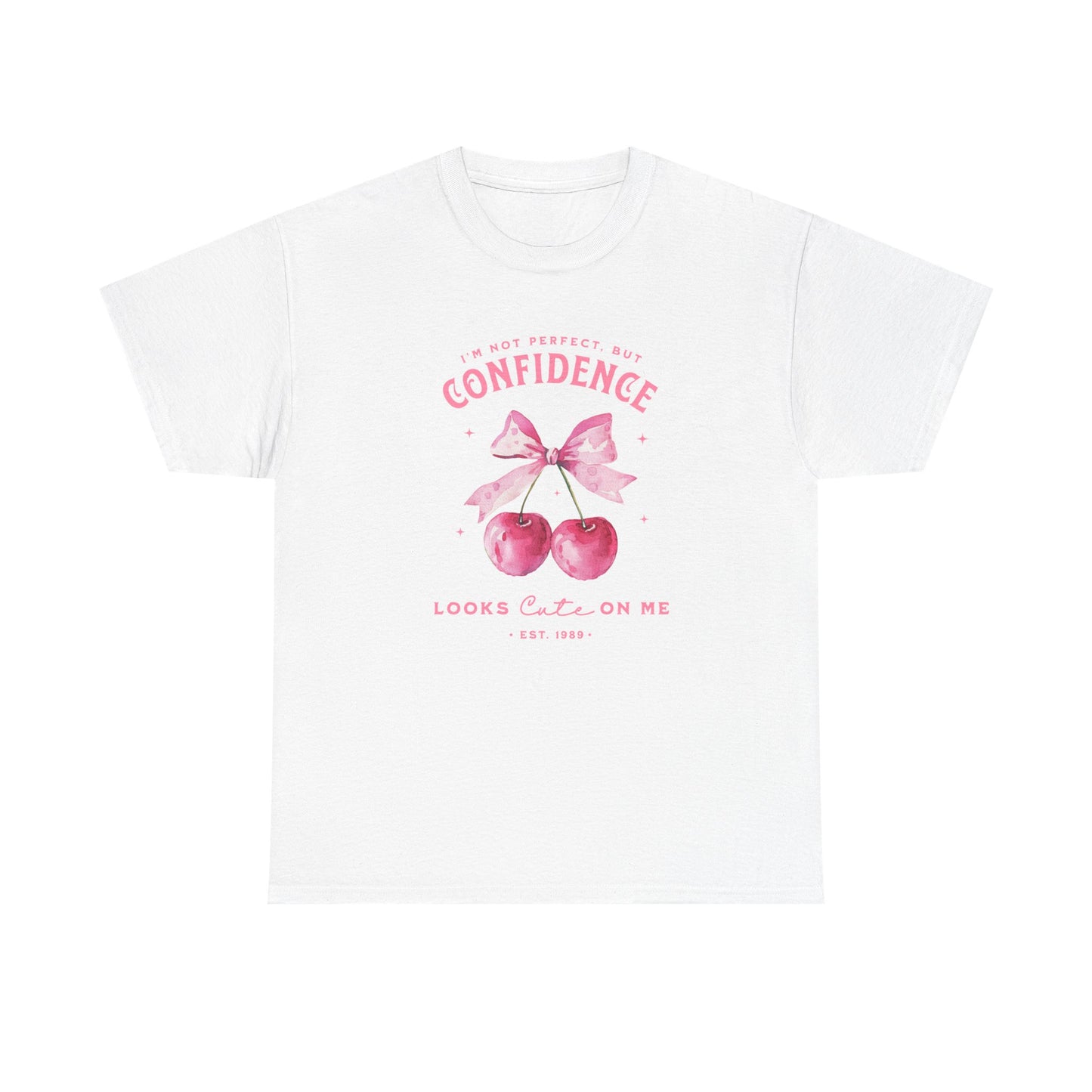 Women Cute Confidence Cherry Unisex Heavy Cotton T-Shirt