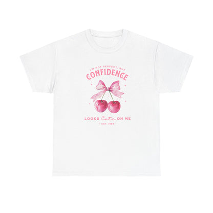 Women Cute Confidence Cherry Unisex Heavy Cotton T-Shirt