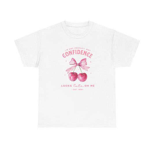 Women Cute Confidence Cherry Unisex Heavy Cotton T-Shirt