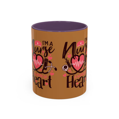 Nurse Heart Accent Coffee Mug - Perfect Gift for Healthcare Heroes