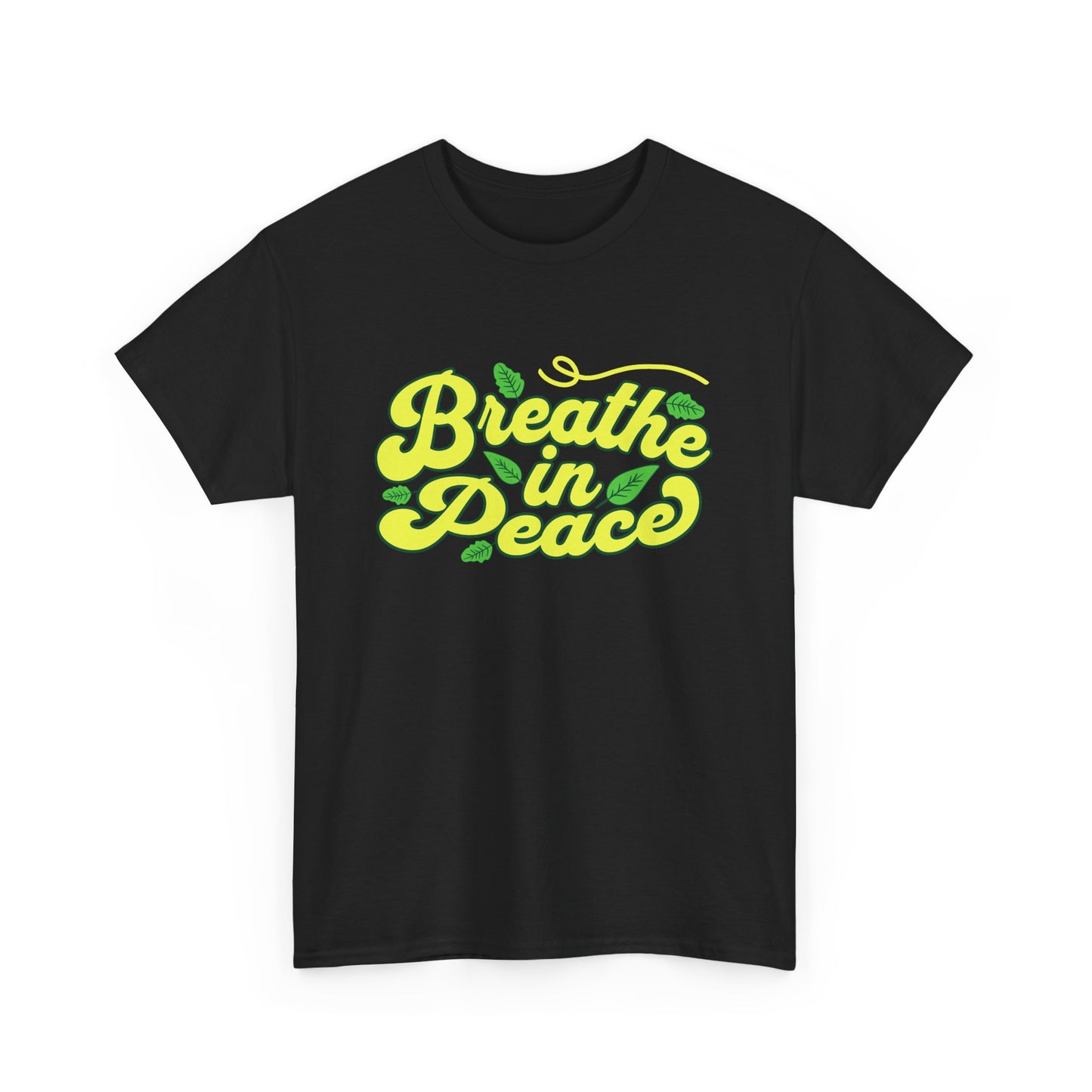 Breathe in Peace Men Heavy Cotton T-Shirt  - Comfortable Relaxation Shirt