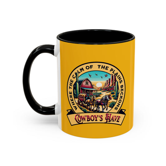 Western-Themed Accent Coffee Mug - Cowboy's Haven Design