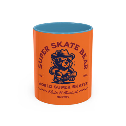 Super Skate Bear Coffee Mug - Fun Gift for Skateboard Enthusiasts