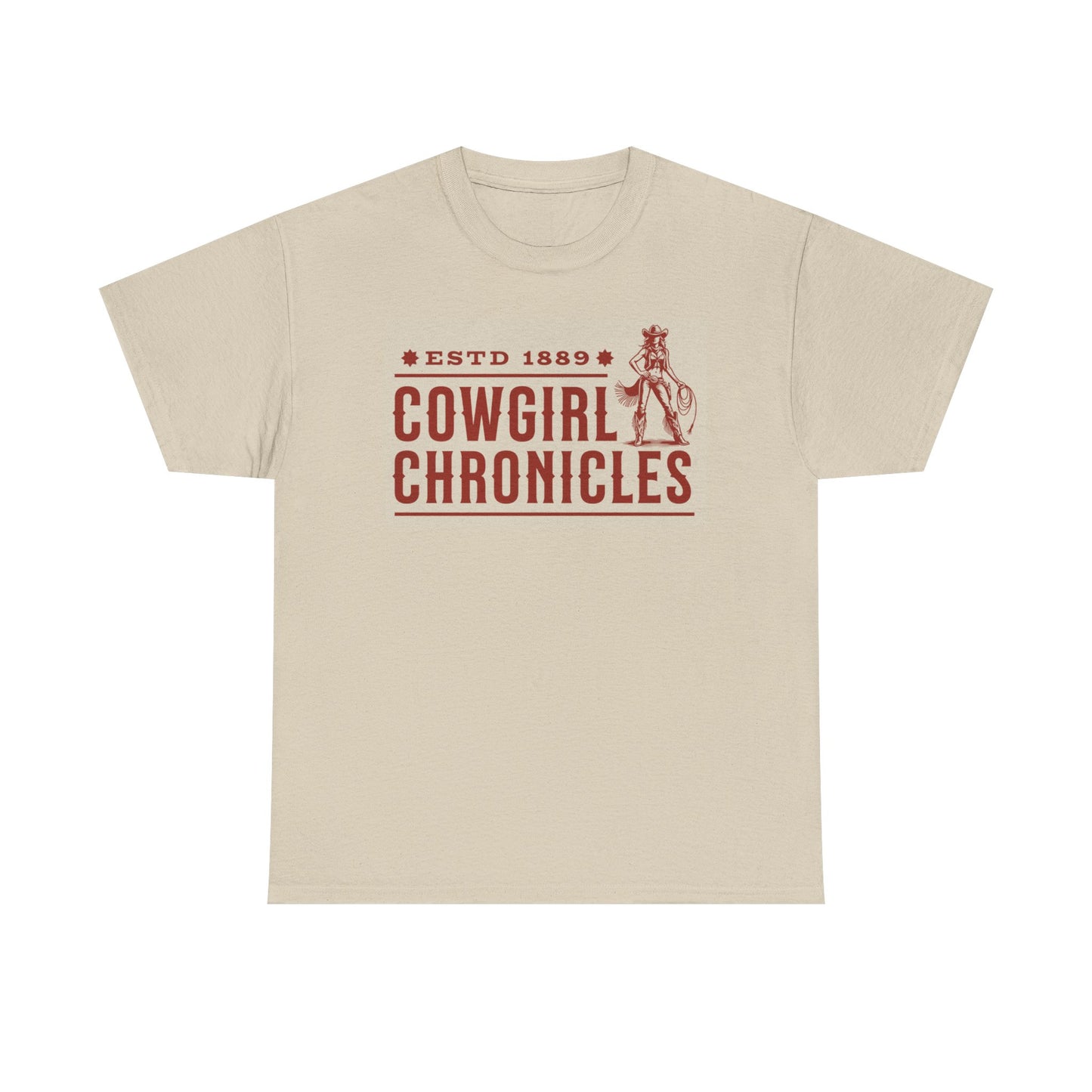 Cowgirl Chronicles Women Heavy Cotton Tee - Vintage Western Style Apparel