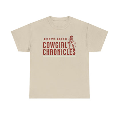 Cowgirl Chronicles Women Heavy Cotton Tee - Vintage Western Style Apparel