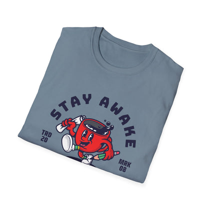 Stay Awake Artist Unisex Softstyle T-Shirt | Fun Graphic Tee for Creatives