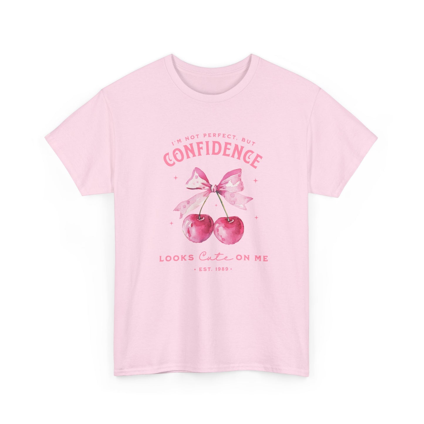 Women Cute Confidence Cherry Unisex Heavy Cotton T-Shirt