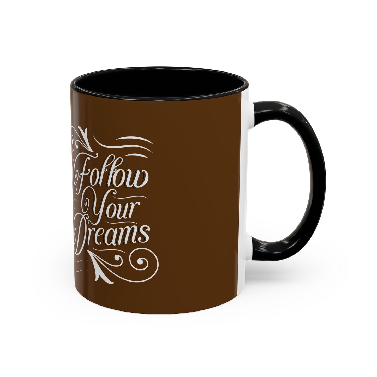 Inspirational Follow Your Dreams Coffee Mug - Motivational Accent Mug for Dreamers and Coffee Lovers