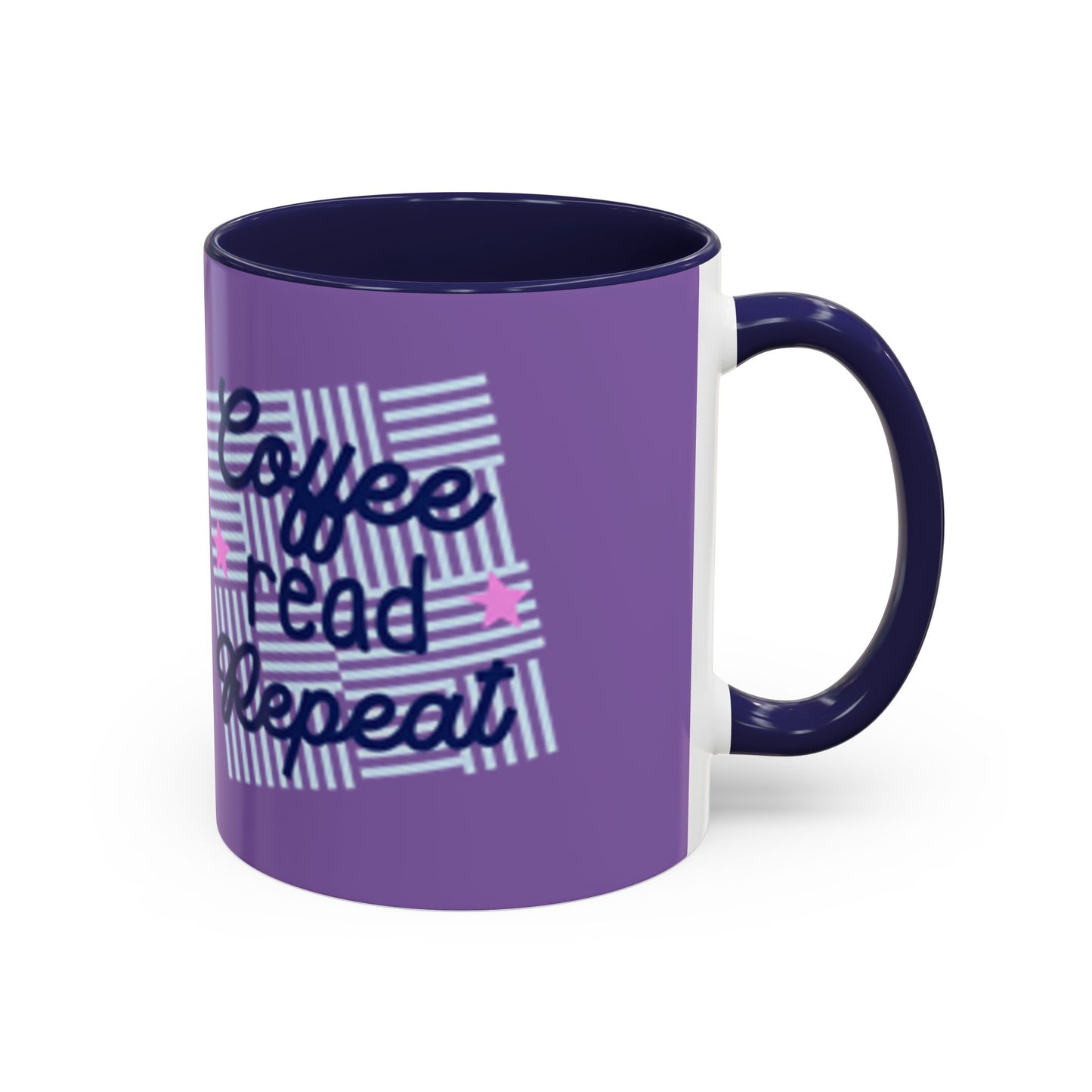 Coffee Read Repeat Accent Mug - Perfect Gift for Book Lovers