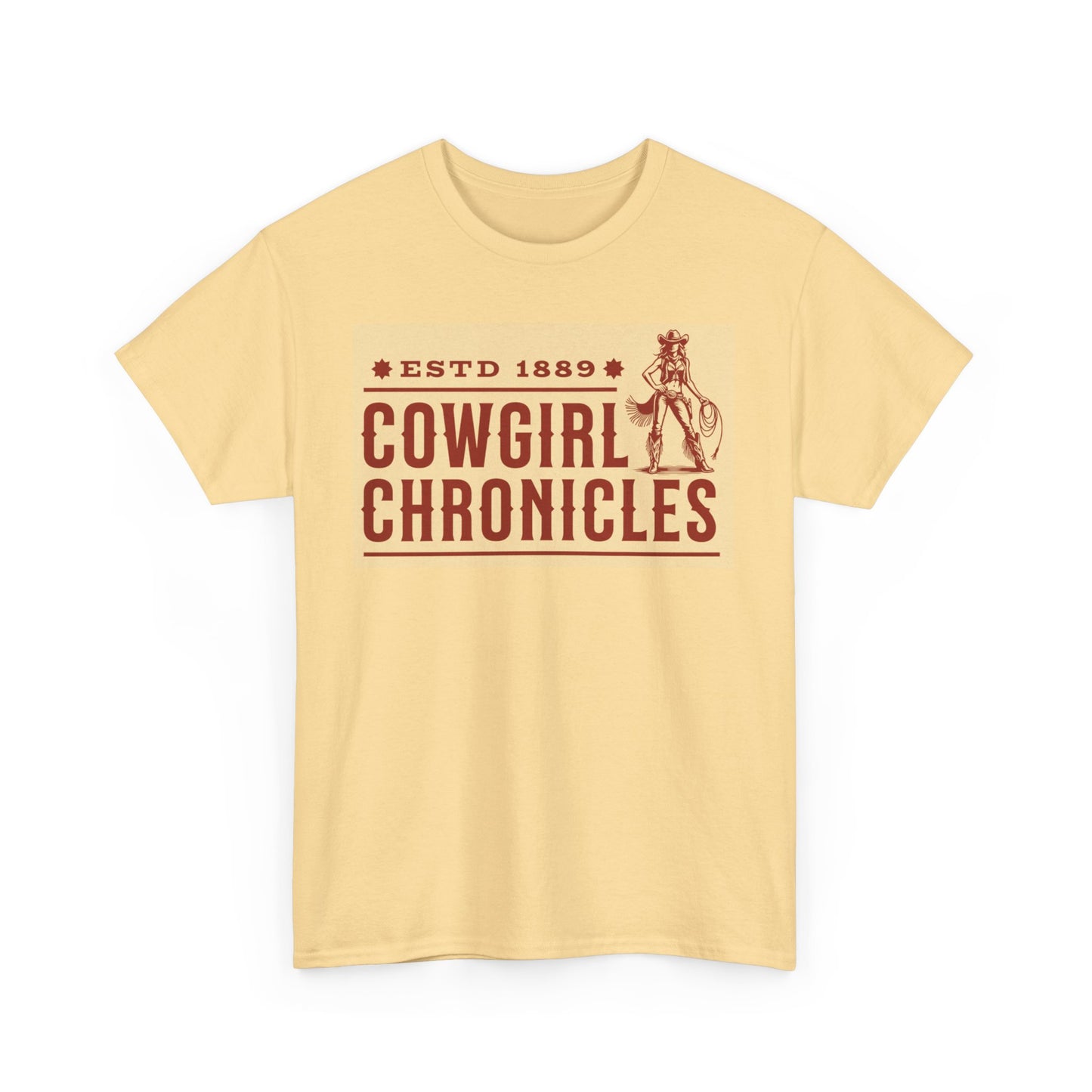 Cowgirl Chronicles Women Heavy Cotton Tee - Vintage Western Style Apparel