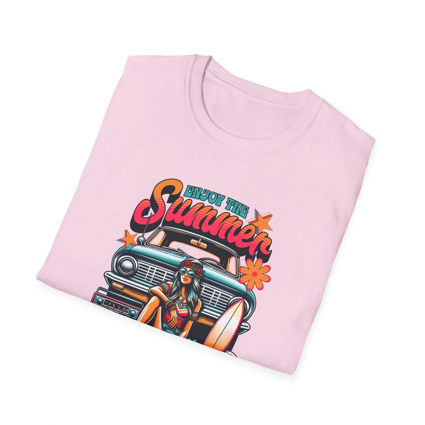 Enjoy the Summer Retro T-Shirt for Beach Lovers