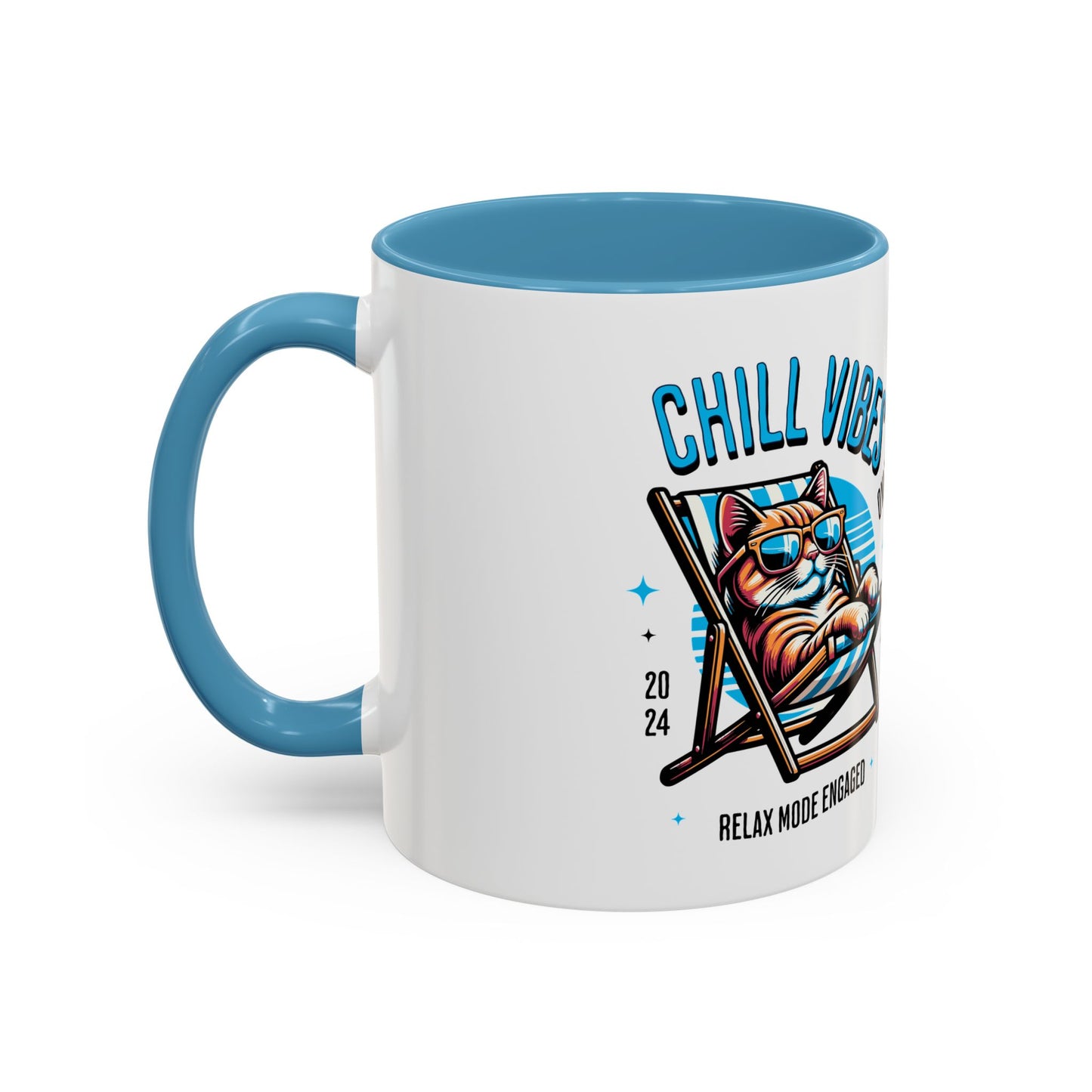 Chill Vibes Only Cat Coffee Mug - Relax Mode Engaged