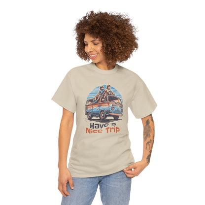 Have a Nice Trip Women Heavy Cotton Tee - Perfect for Travel Lovers