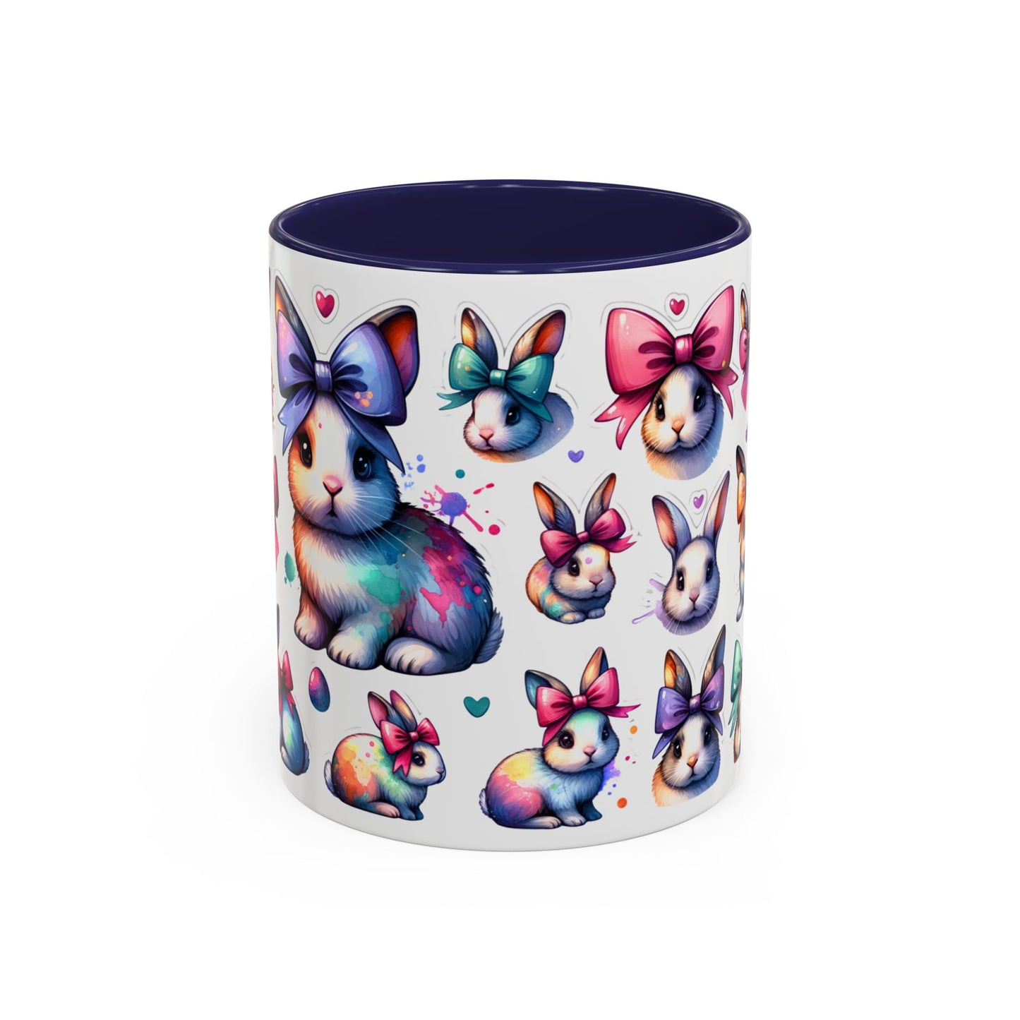 Colorful Bunny-Themed Accent Coffee Mug - Perfect for Spring Gifting!