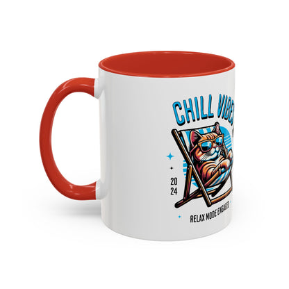 Chill Vibes Only Cat Coffee Mug - Relax Mode Engaged