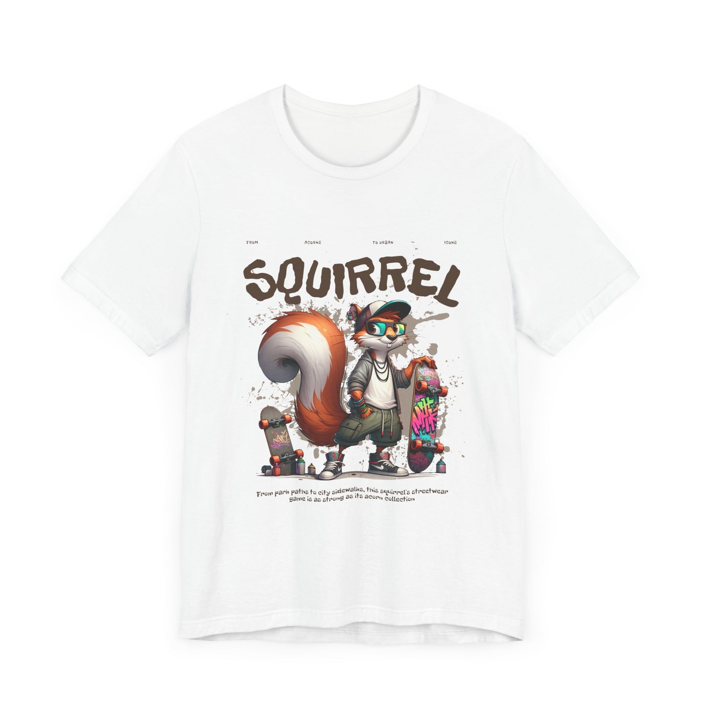 Cool Squirrel Graphic Tee for Skateboard Enthusiasts