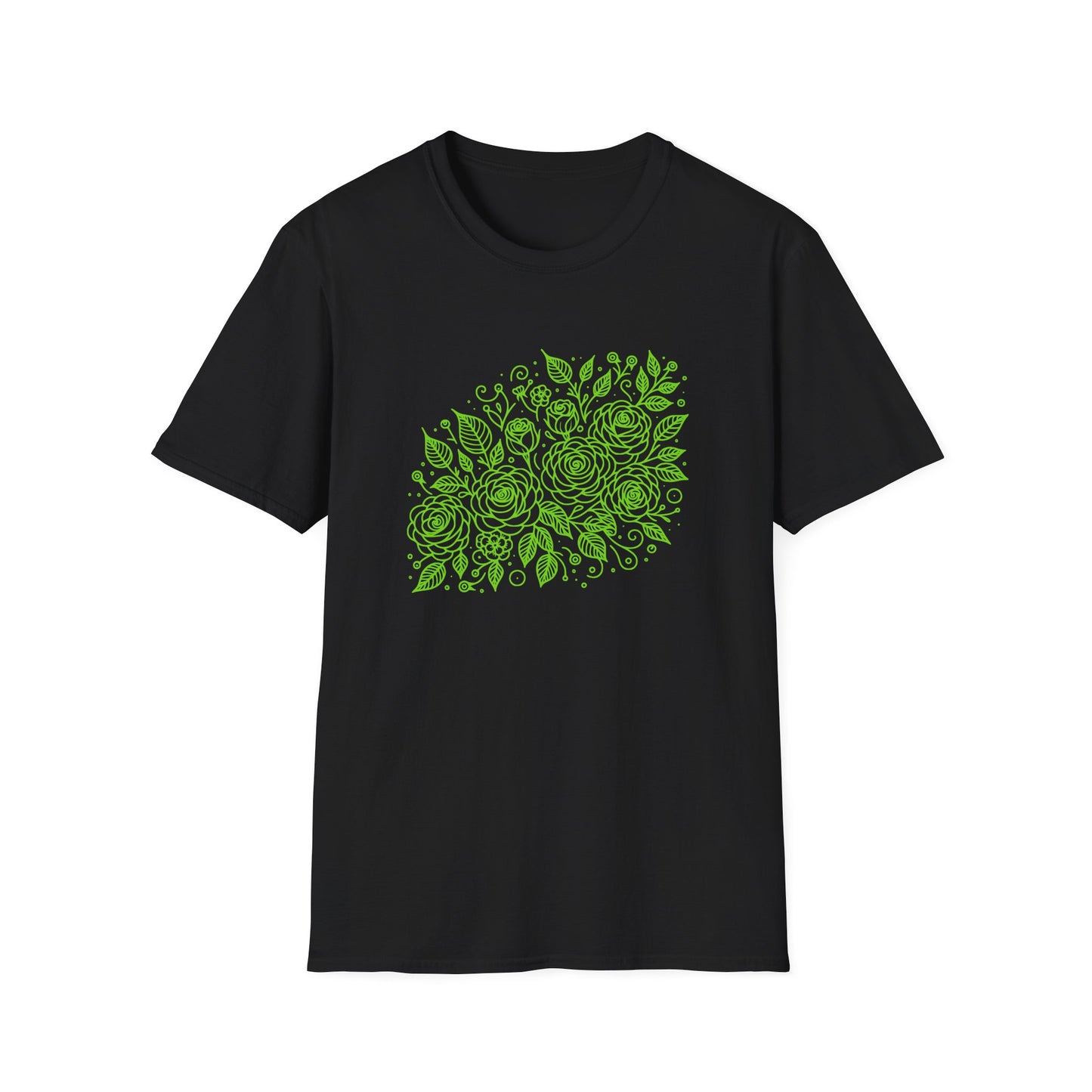 rose Floral Unisex Softstyle T-Shirt - Perfect for Nature Lovers