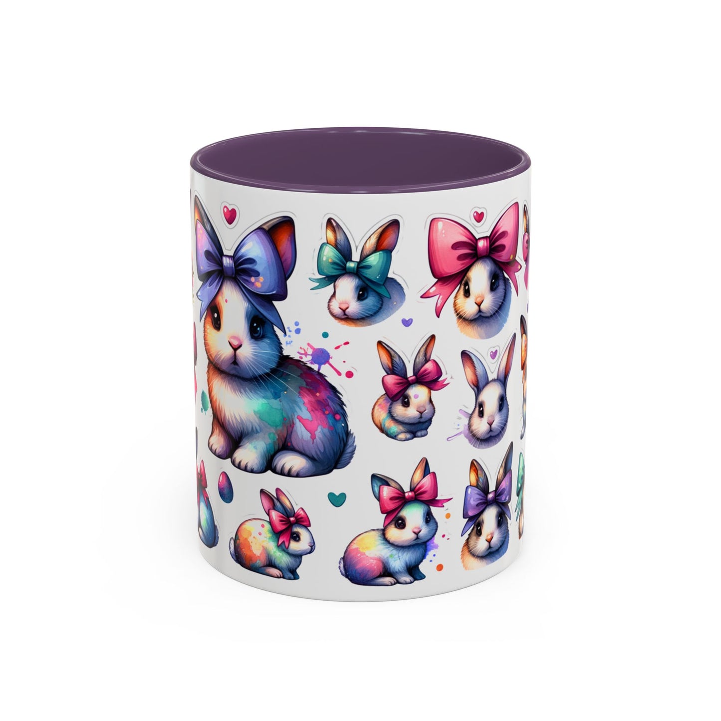 Colorful Bunny-Themed Accent Coffee Mug - Perfect for Spring Gifting!