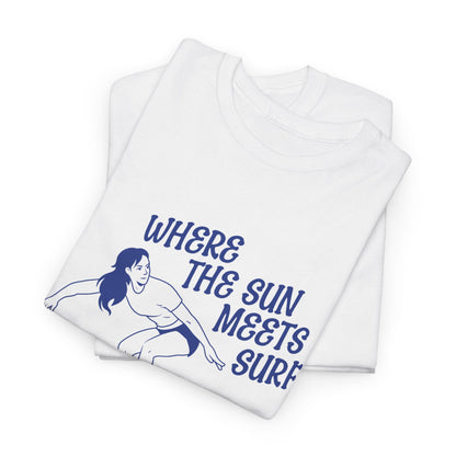 Where the Sun Meets Surf Unisex Heavy Cotton Tee