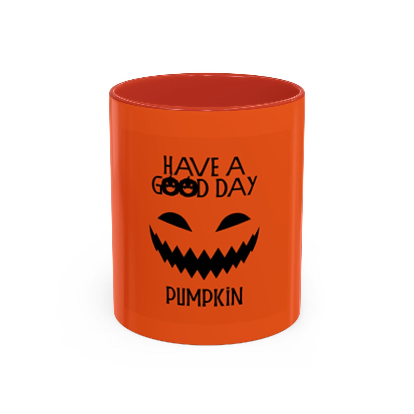 Halloween Pumpkin Accent Coffee Mug - "Have a Good Day"