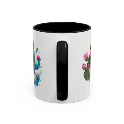 Colorful Cactus Accent Coffee Mug - Perfect Gift for Plant Lovers