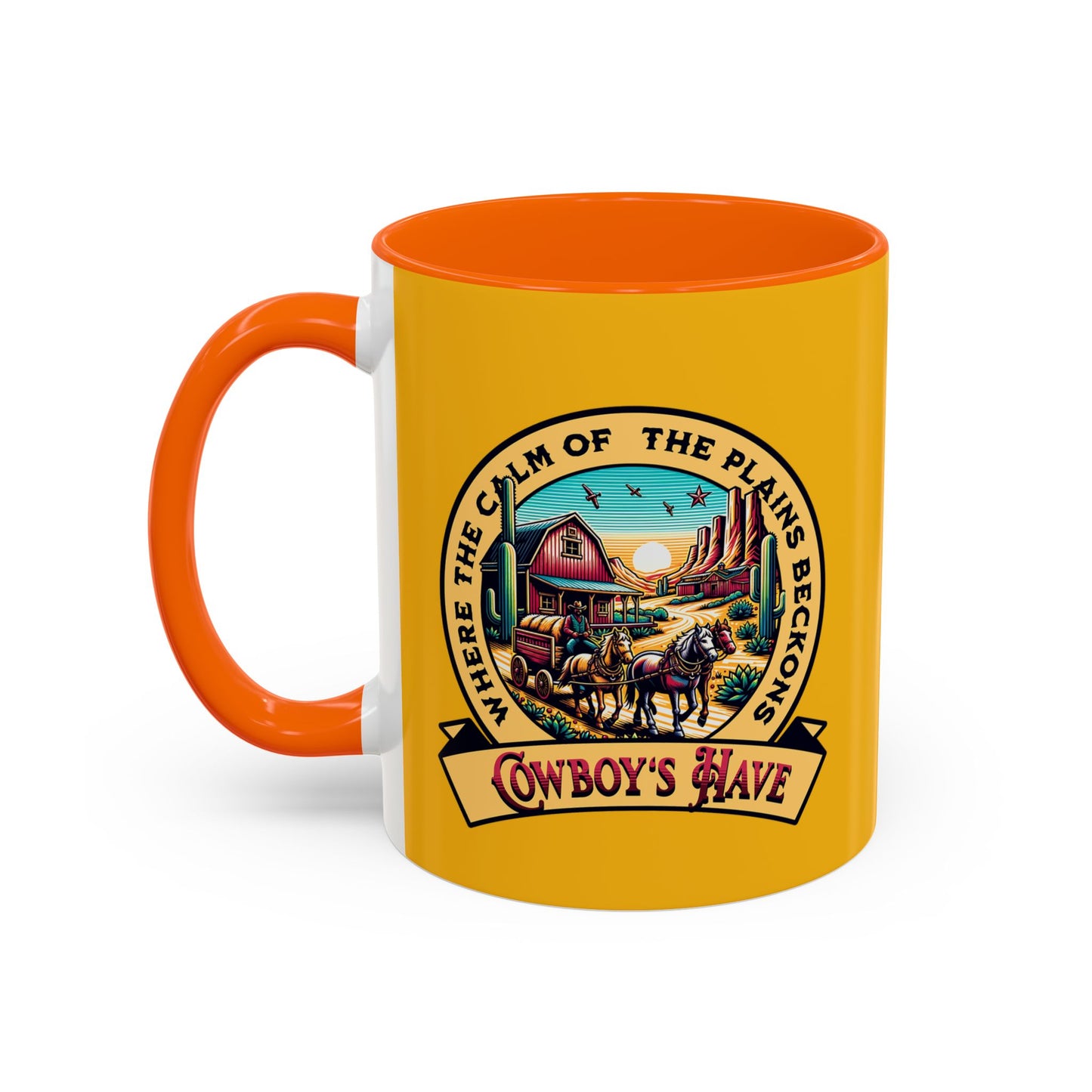 Western-Themed Accent Coffee Mug - Cowboy's Haven Design