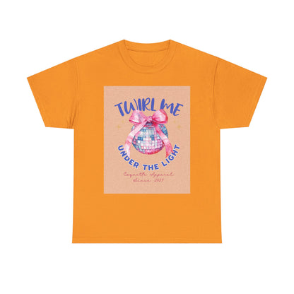 Twirl Me Under the Light women Heavy Cotton Tee - Fun Dance Party Shirt