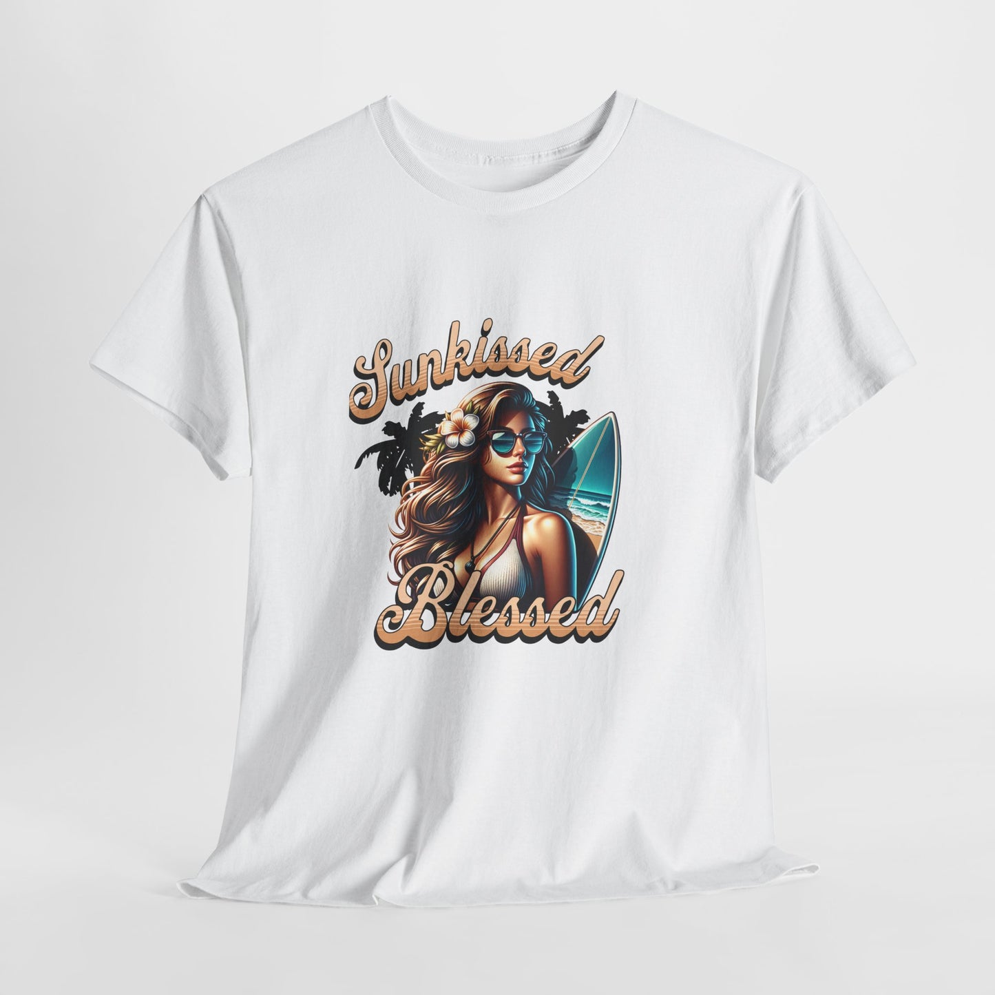 Sunkissed Blessed Unisex Heavy Cotton Tee - Perfect for Summer Vibes