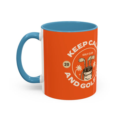 Keep Calm and Golf On Coffee Mug – 11oz & 15oz – Perfect Gift for Golf Lovers