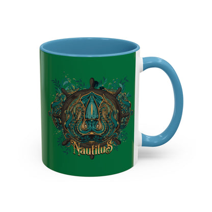 Nautilus Design Accent Coffee Mug - Unique 11/15oz Collector's Drinkware