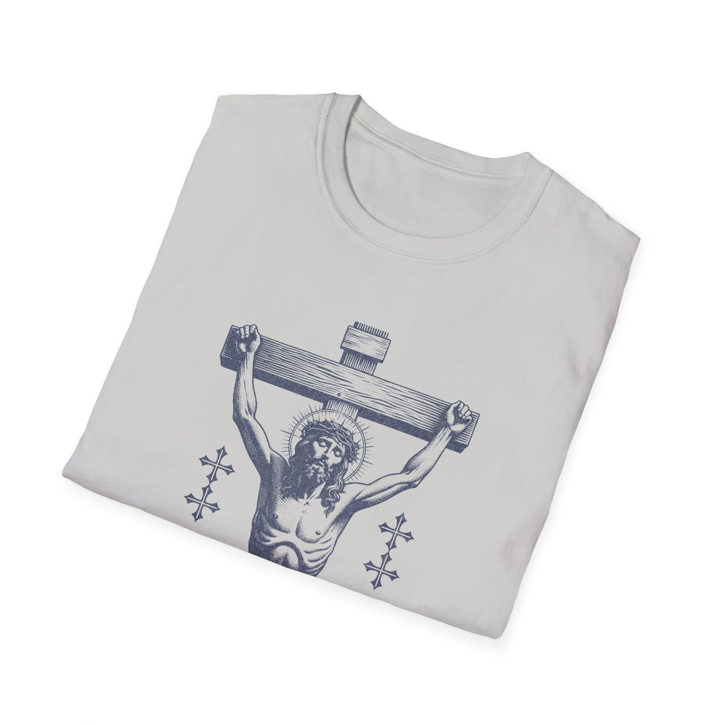 Unisex Softstyle T-Shirt - Vintage Jesus Graphic Tee