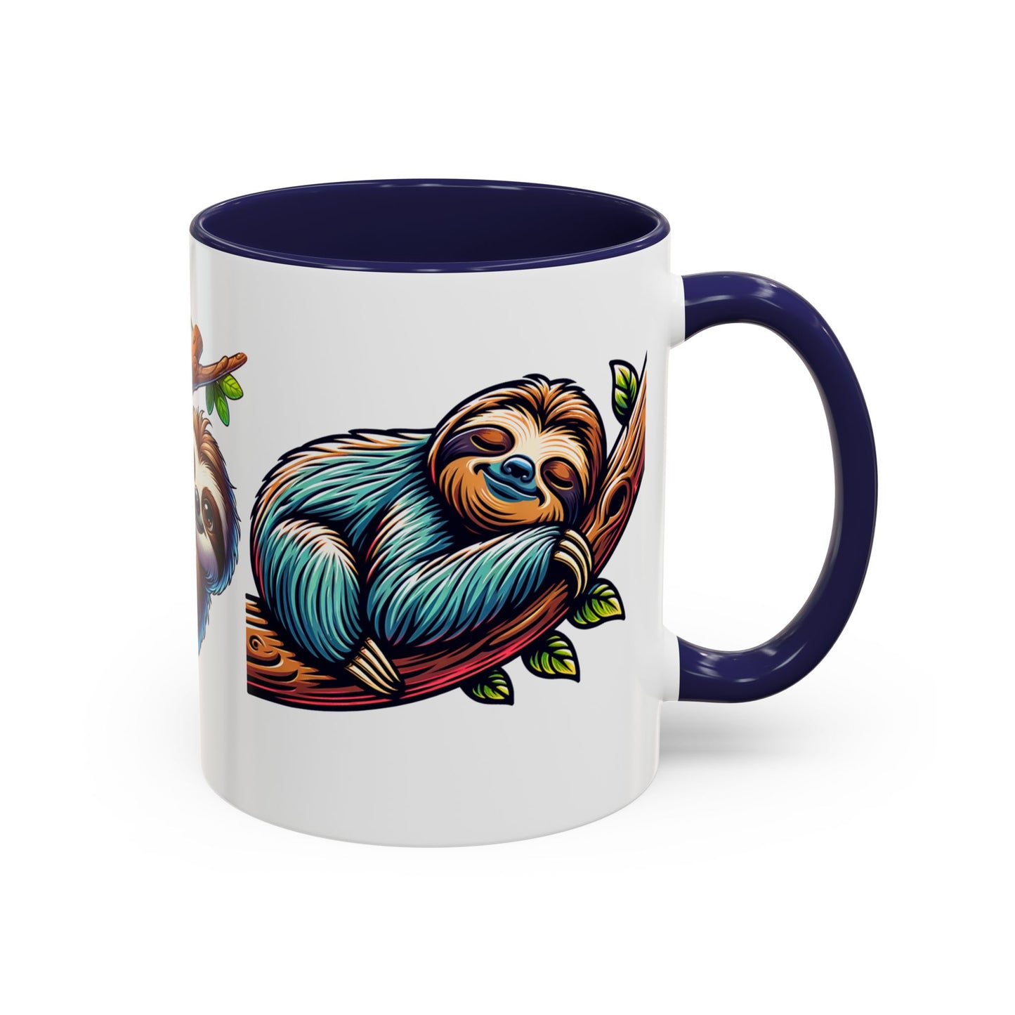 Sloth-Themed Accent Coffee Mug - Fun and Cute Design for Animal Lovers!