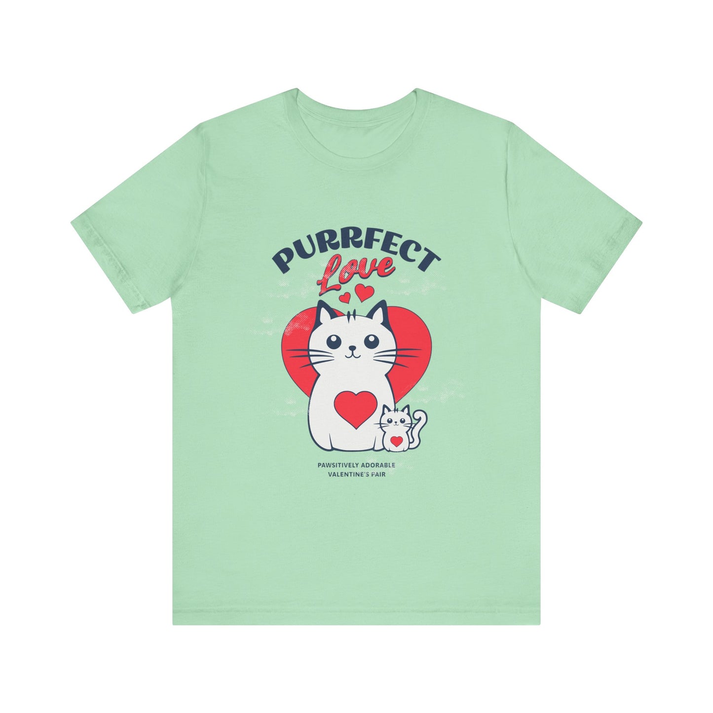 Purrfect Love Cat Tee | Adorable Valentine's Day Unisex Jersey Shirt