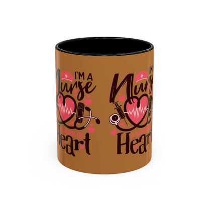 Nurse Heart Accent Coffee Mug - Perfect Gift for Healthcare Heroes