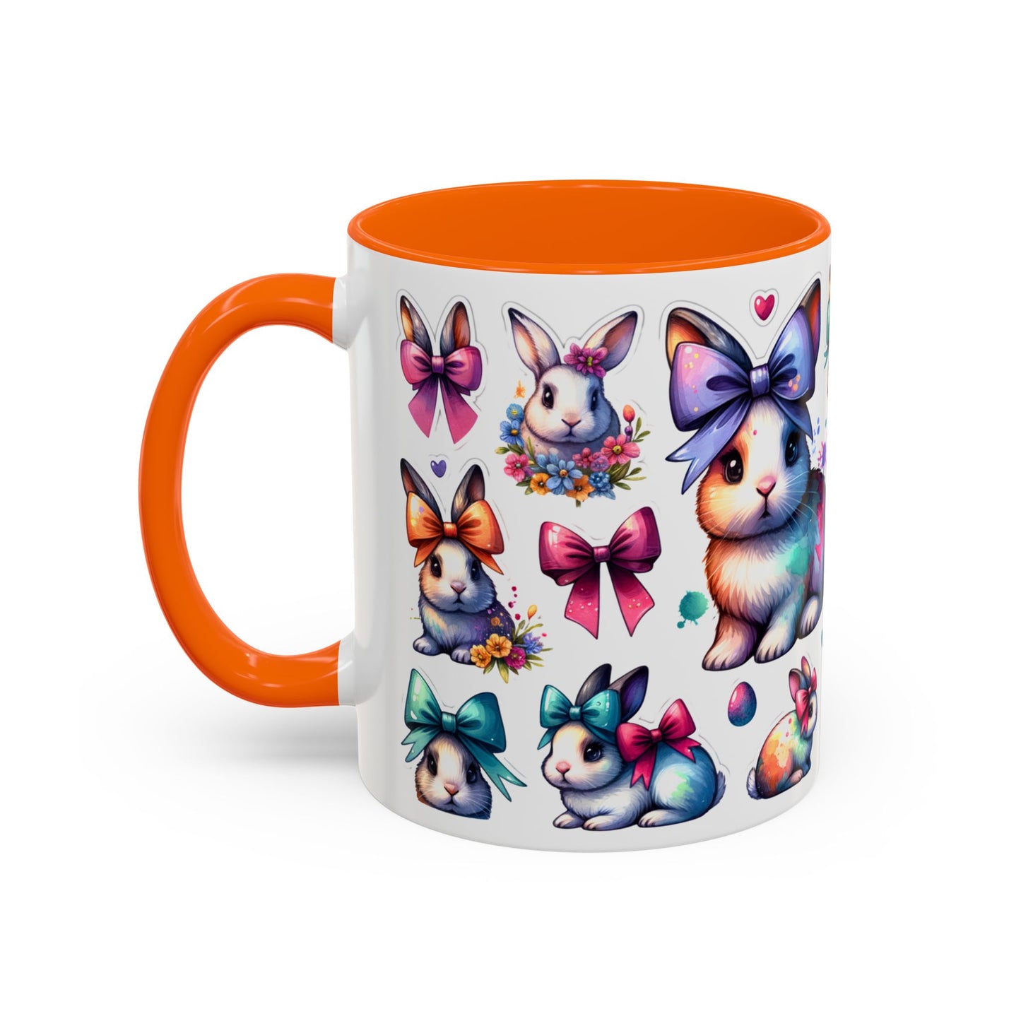 Colorful Bunny-Themed Accent Coffee Mug - Perfect for Spring Gifting!