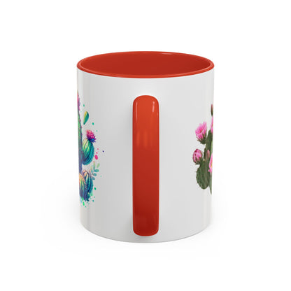 Colorful Cactus Accent Coffee Mug - Perfect Gift for Plant Lovers