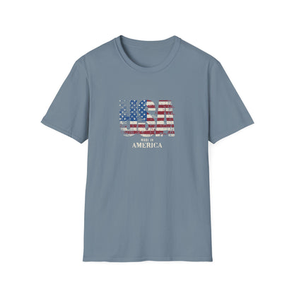 USA Flag Unisex Softstyle T-Shirt - Celebrate America in Comfort