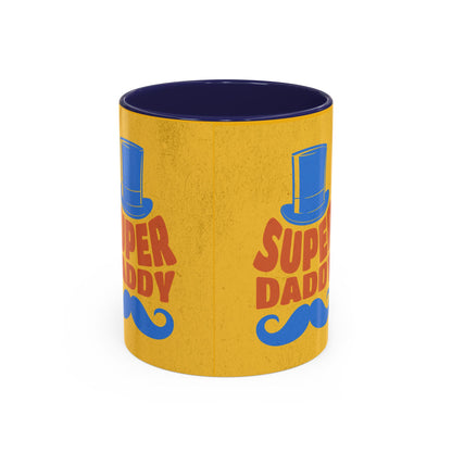 Super Daddy Accent Coffee Mug - Fun Gift for Father's Day