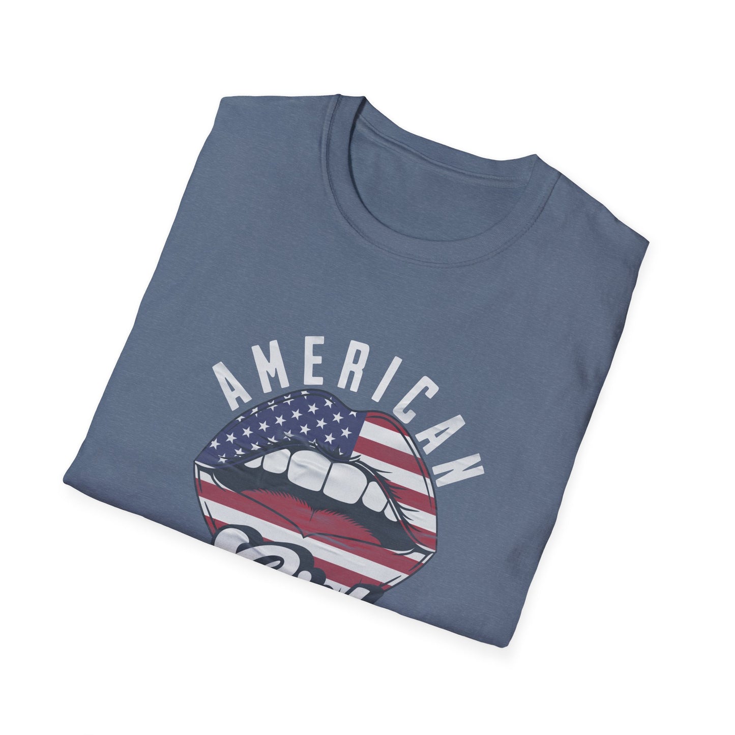 American Girl Graphic T-Shirt - Softstyle Unisex Tee for Patriotic Celebrations