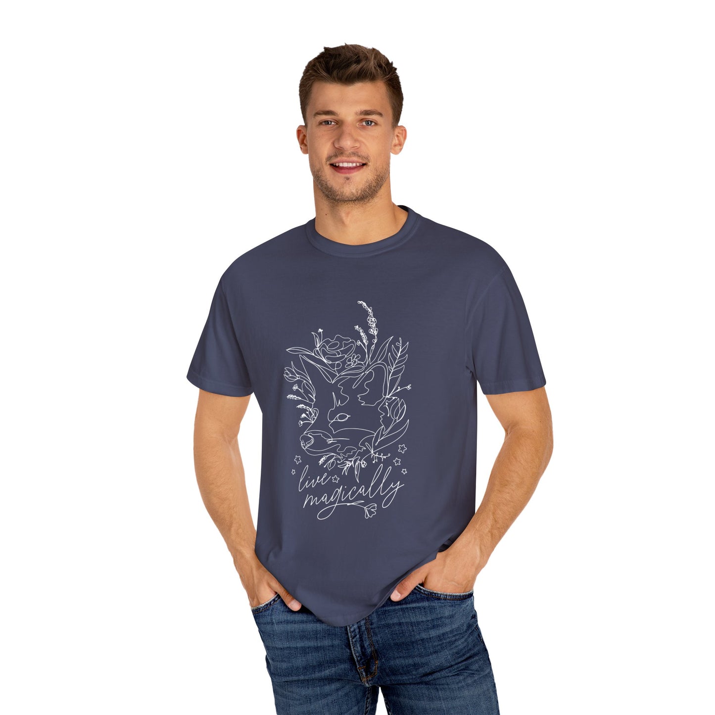 Magically Lush Unisex Garment-Dyed T-shirt - Nature-Inspired Graphic Tee