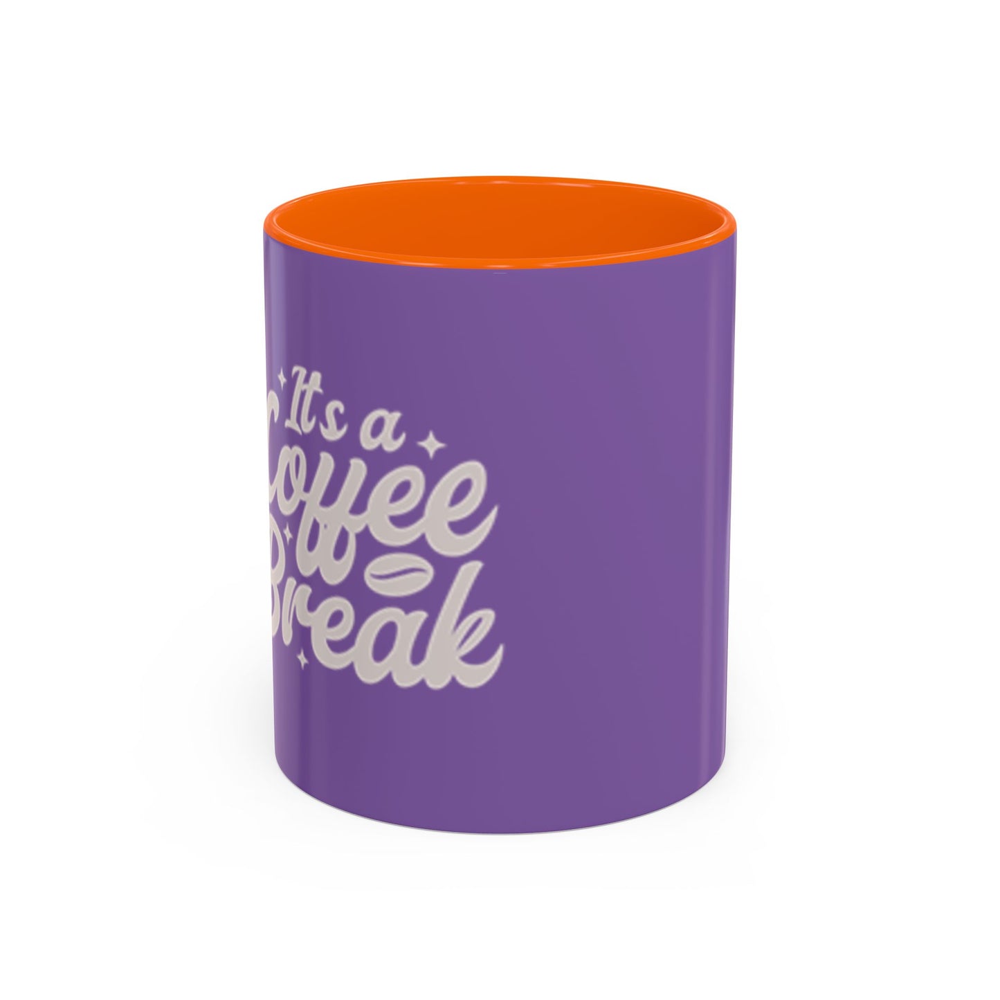 It's a Coffee Break Accent Mug - 11oz & 15oz Purple Coffee Cup for Daily Motivation