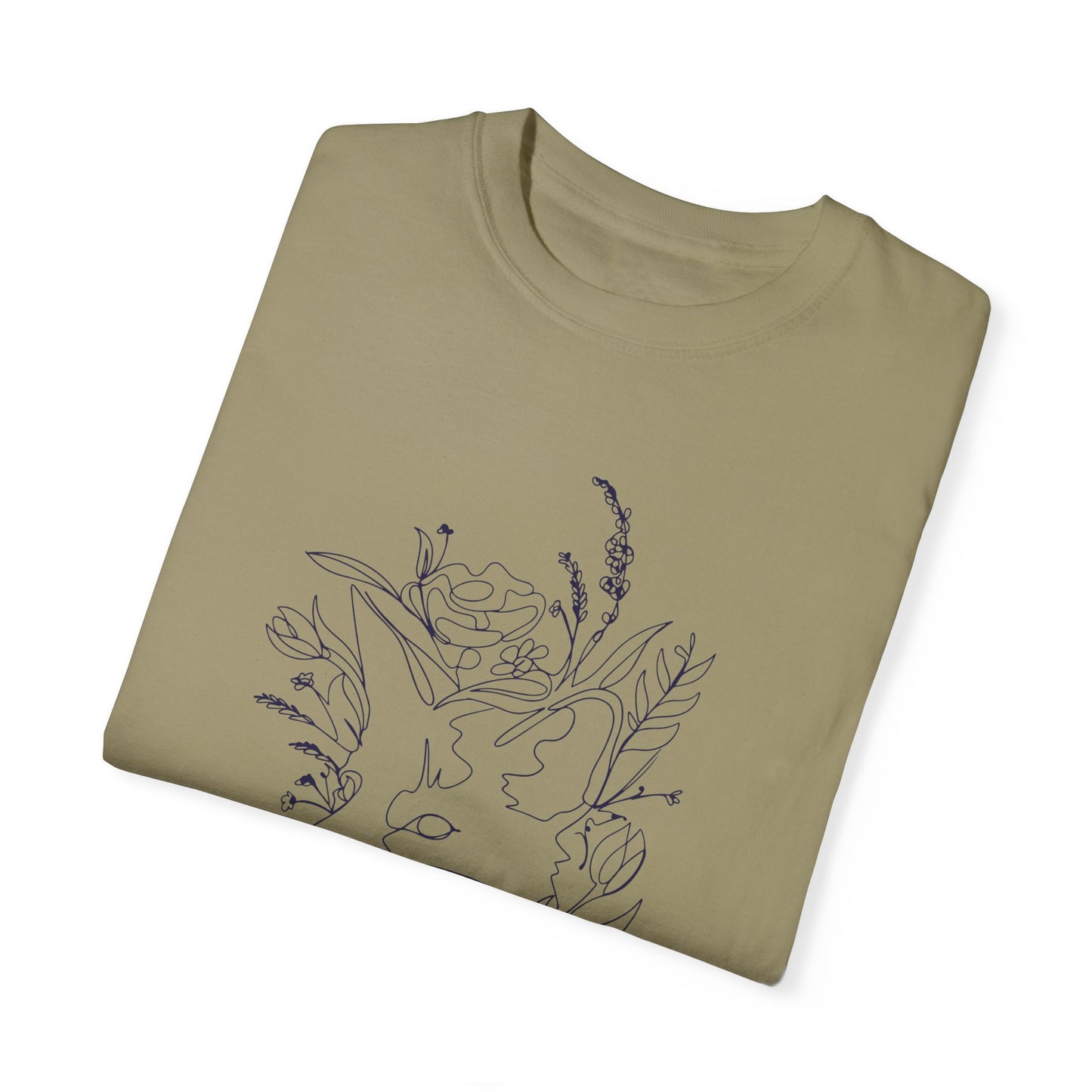 Whimsical Floral T-Shirt - "Live Magically" Unisex Garment-Dyed Tee