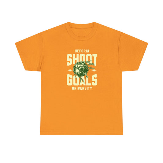 Motivational Men Heavy Cotton T-Shirt  - "Shoot Goals University"