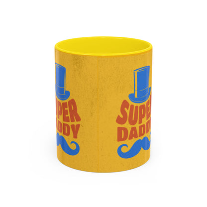 Super Daddy Accent Coffee Mug - Fun Gift for Father's Day