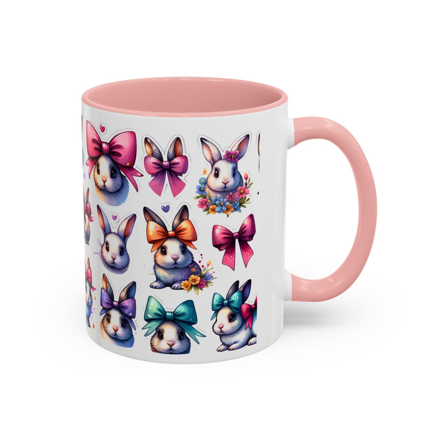 Colorful Bunny-Themed Accent Coffee Mug - Perfect for Spring Gifting!