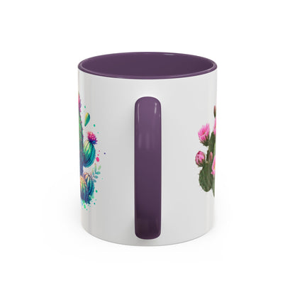 Colorful Cactus Accent Coffee Mug - Perfect Gift for Plant Lovers