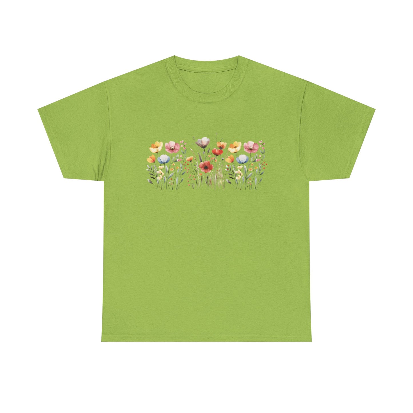 Floral Garden Unisex Heavy Cotton Tee - Perfect for Spring Celebrations